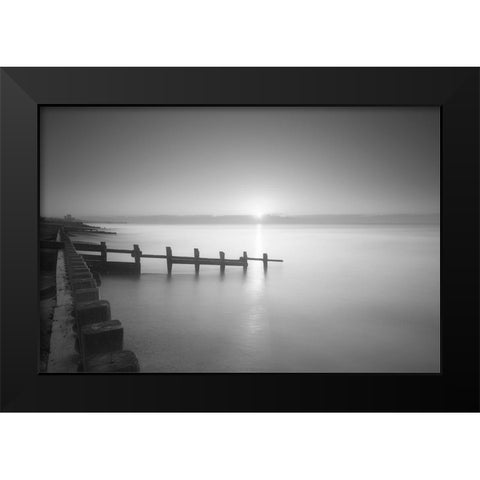 Morning Tranquility Black Modern Wood Framed Art Print by Dautlich, Nick