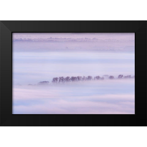 Mist Ripples II Black Modern Wood Framed Art Print by Dautlich, Nick