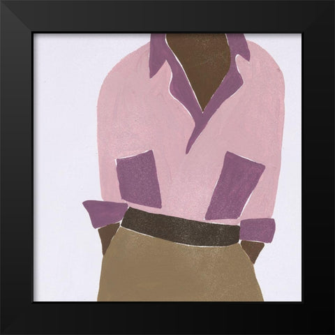 Herself IV Black Modern Wood Framed Art Print by Wang, Melissa