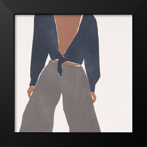 Herself IX Black Modern Wood Framed Art Print by Wang, Melissa