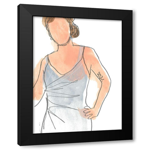 Modern Figure Sketch II Black Modern Wood Framed Art Print by Vess, June Erica