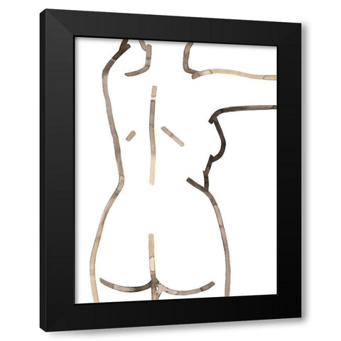 Her Lines II Black Modern Wood Framed Art Print with Double Matting by Popp, Grace