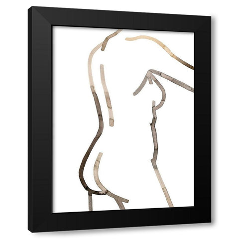 Her Lines III Black Modern Wood Framed Art Print by Popp, Grace