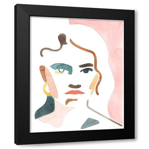 She Shadow I Black Modern Wood Framed Art Print with Double Matting by Popp, Grace