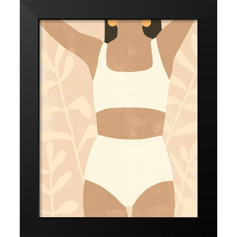 Sunbathers I Black Modern Wood Framed Art Print by Scarvey, Emma