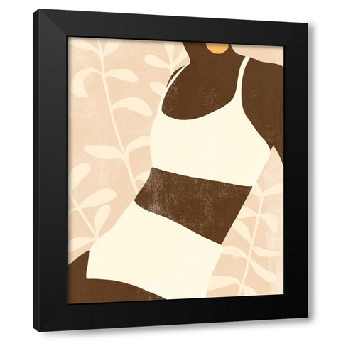 Sunbathers II Black Modern Wood Framed Art Print with Double Matting by Scarvey, Emma