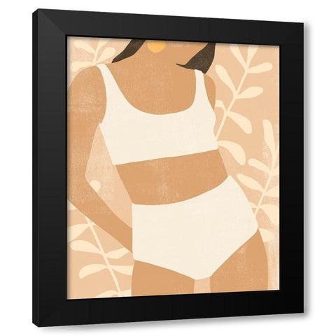 Sunbathers IV Black Modern Wood Framed Art Print with Double Matting by Scarvey, Emma