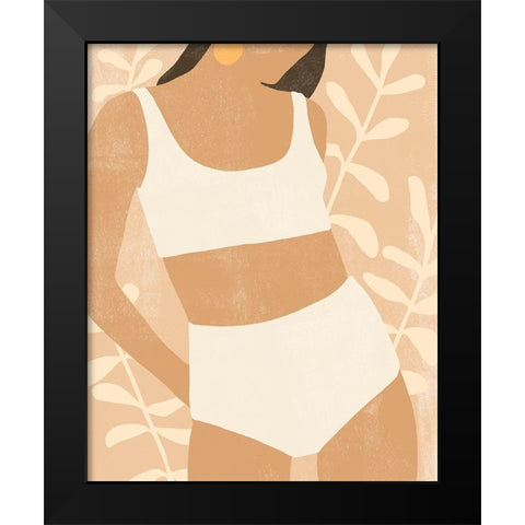 Sunbathers IV Black Modern Wood Framed Art Print by Scarvey, Emma