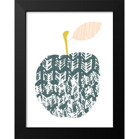 Cut Paper Fruit II Black Modern Wood Framed Art Print by Vess, June Erica