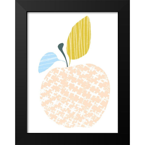 Cut Paper Fruit III Black Modern Wood Framed Art Print by Vess, June Erica