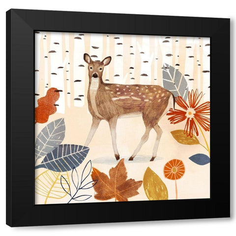 Cozy Autumn Woodland II Black Modern Wood Framed Art Print by Borges, Victoria