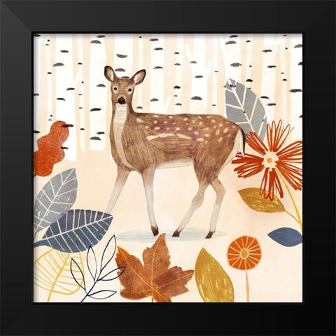 Cozy Autumn Woodland II Black Modern Wood Framed Art Print by Borges, Victoria