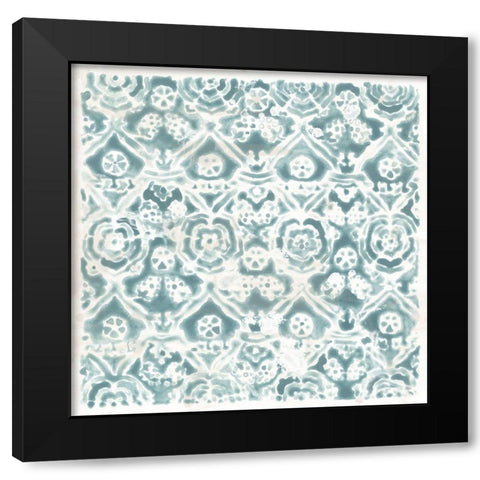 Boho Tile II Black Modern Wood Framed Art Print by Vess, June Erica