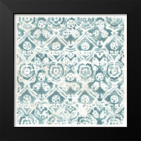 Boho Tile II Black Modern Wood Framed Art Print by Vess, June Erica