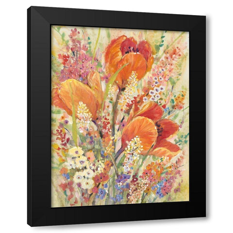 Spring Bloom II Black Modern Wood Framed Art Print with Double Matting by OToole, Tim