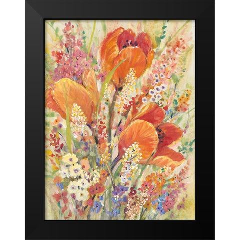 Spring Bloom II Black Modern Wood Framed Art Print by OToole, Tim