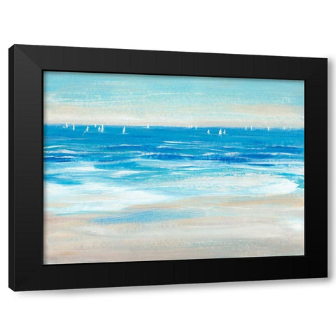 Low Cerulean Tide II Black Modern Wood Framed Art Print by OToole, Tim