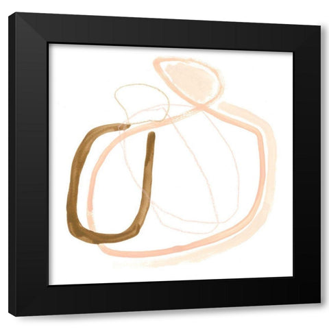 Minimal Vibration III Black Modern Wood Framed Art Print with Double Matting by Vess, June Erica