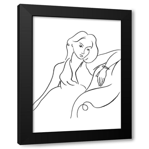 Elegant Portrait II Black Modern Wood Framed Art Print with Double Matting by Harper, Ethan