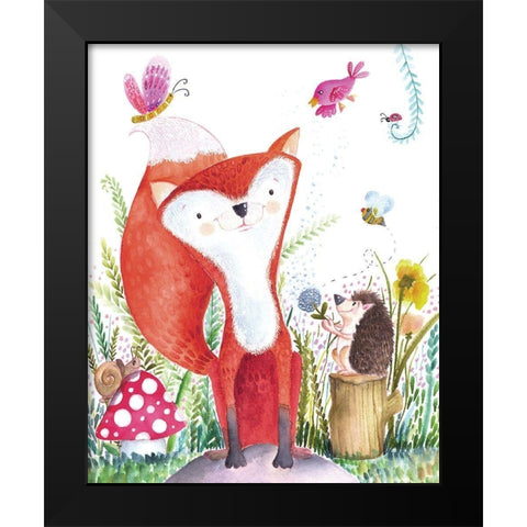 Forest Pals I Black Modern Wood Framed Art Print by Hernandez, Larisa
