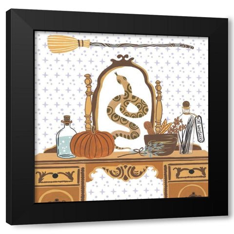 Halloween Prep II Black Modern Wood Framed Art Print by Wang, Melissa