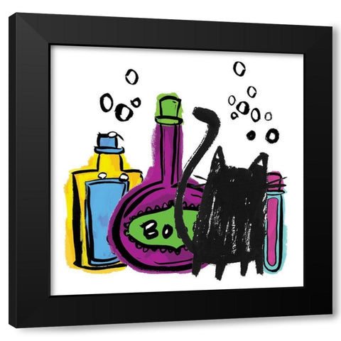 Toilin Trouble I Black Modern Wood Framed Art Print by Hernandez, Larisa