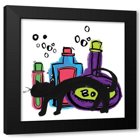 Toilin Trouble II Black Modern Wood Framed Art Print by Hernandez, Larisa