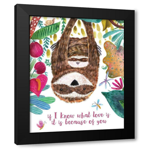 Mothers Love II Black Modern Wood Framed Art Print with Double Matting by Hernandez, Larisa