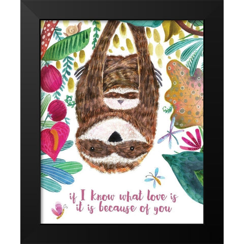 Mothers Love II Black Modern Wood Framed Art Print by Hernandez, Larisa