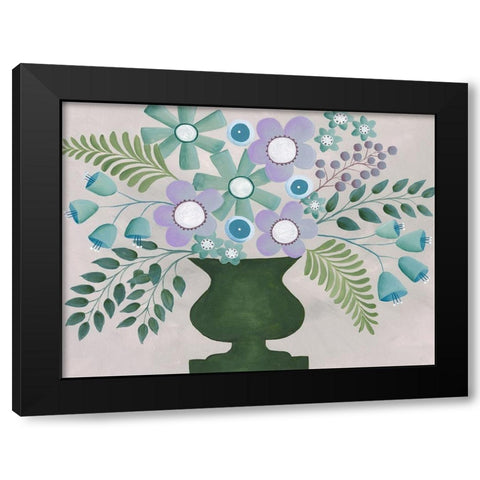 Lavanda Floral I Black Modern Wood Framed Art Print by Moore, Regina