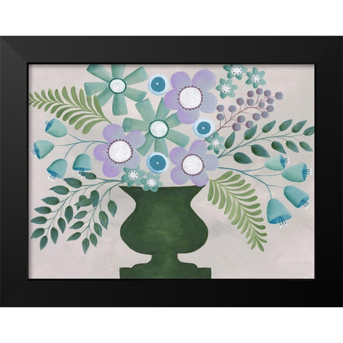 Lavanda Floral I Black Modern Wood Framed Art Print by Moore, Regina