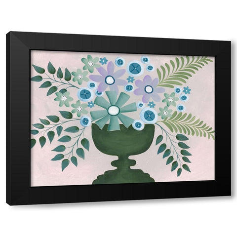 Lavanda Floral II Black Modern Wood Framed Art Print by Moore, Regina