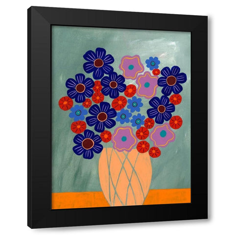 Summer Arrangement I Black Modern Wood Framed Art Print with Double Matting by Moore, Regina