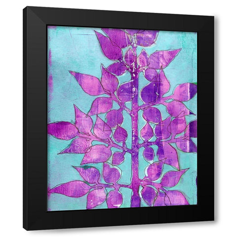 Purple Planta I Black Modern Wood Framed Art Print by Moore, Regina
