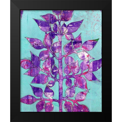 Purple Planta II Black Modern Wood Framed Art Print by Moore, Regina