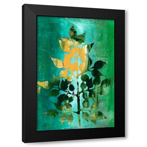 Changing Leaves I Black Modern Wood Framed Art Print with Double Matting by Moore, Regina