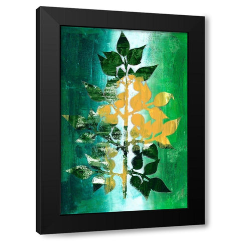 Changing Leaves II Black Modern Wood Framed Art Print by Moore, Regina