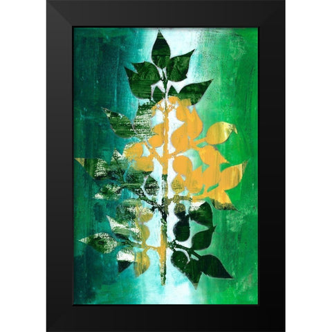 Changing Leaves II Black Modern Wood Framed Art Print by Moore, Regina