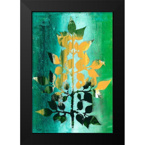 Changing Leaves III Black Modern Wood Framed Art Print by Moore, Regina
