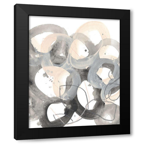 Tangled Circuit I Black Modern Wood Framed Art Print with Double Matting by Vess, June Erica