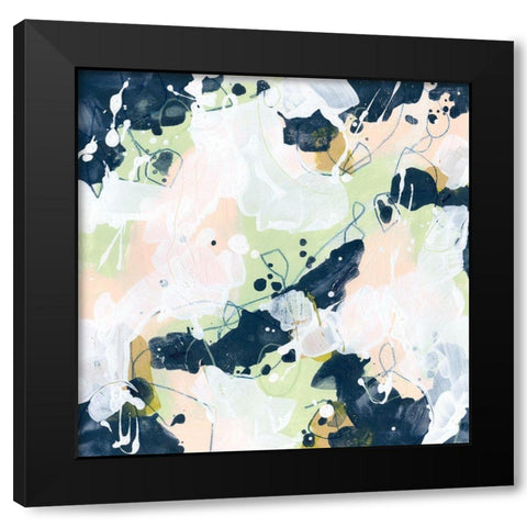 Cellular Patina II Black Modern Wood Framed Art Print by Vess, June Erica