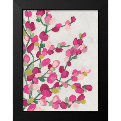 Spring Pinks II Black Modern Wood Framed Art Print by Vess, June Erica