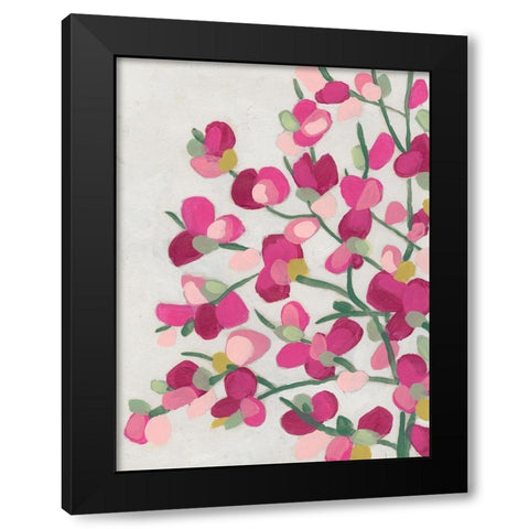Spring Pinks III Black Modern Wood Framed Art Print by Vess, June Erica