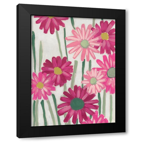Spring Pinks IV Black Modern Wood Framed Art Print by Vess, June Erica