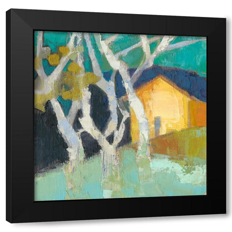 Avoca Barn Black Modern Wood Framed Art Print by Jachimiec, Sue