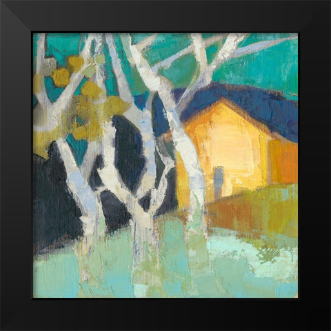 Avoca Barn Black Modern Wood Framed Art Print by Jachimiec, Sue