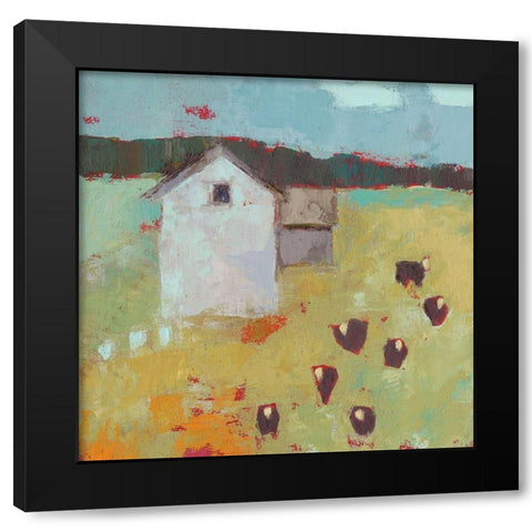 Potosi Barn Black Modern Wood Framed Art Print with Double Matting by Jachimiec, Sue