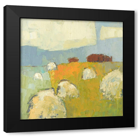 New Glarus Barn Black Modern Wood Framed Art Print by Jachimiec, Sue