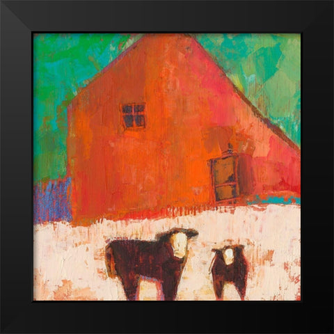 Baraboo Barn Black Modern Wood Framed Art Print by Jachimiec, Sue