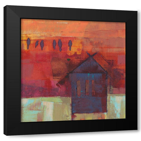 Bird Barn Black Modern Wood Framed Art Print with Double Matting by Jachimiec, Sue
